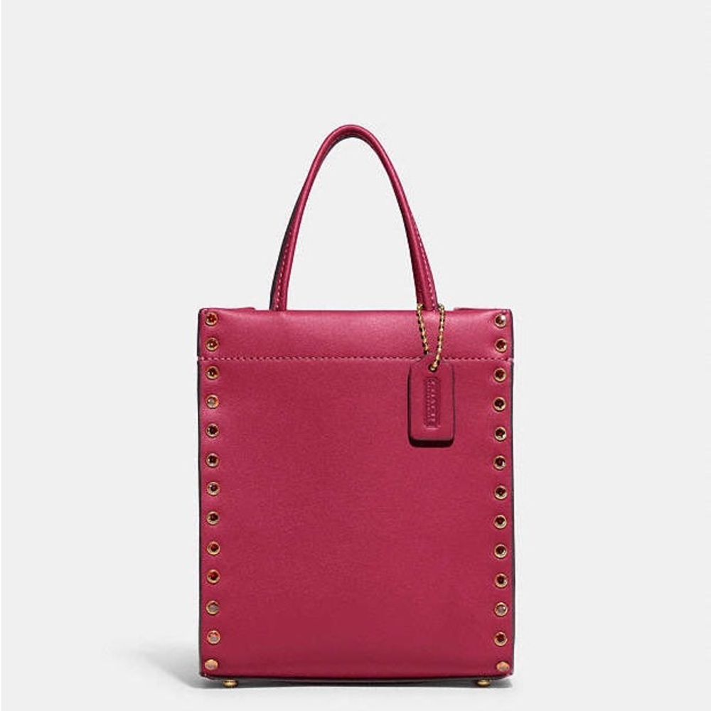 Coach Mini Cashin Tote With Crystal Rivets